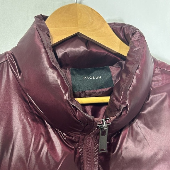 PacSun Burgundy Puffer Jacket - Picture 6 of 8